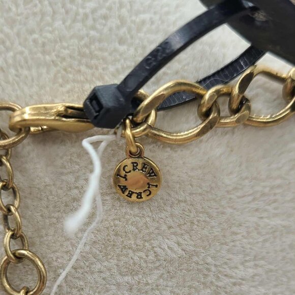 J Crew Gold Tone Crystal Statement Necklace NWT!  NEW!  Stunning - Picture 5 of 10